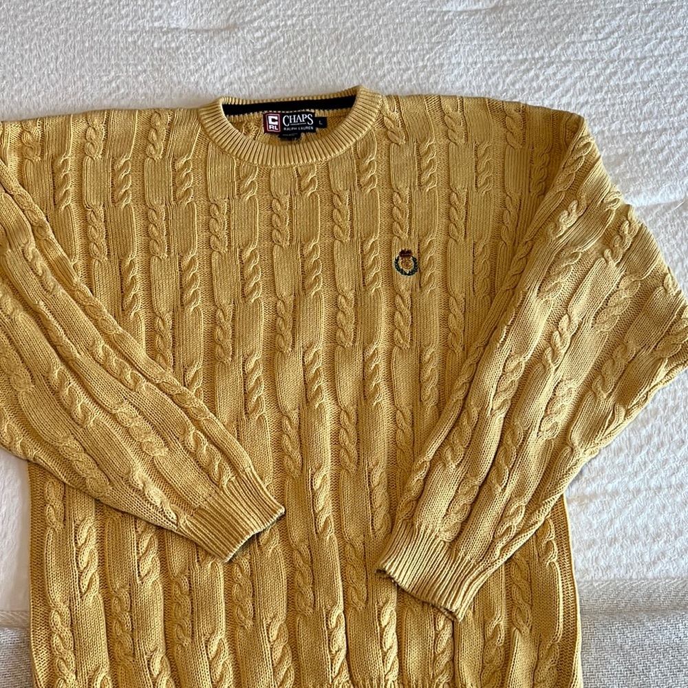 Men’s Cable Gold Sweater
